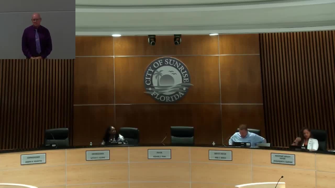 Votes at a glance: Sunrise commission approves first readings, budget amendment, signage plan and appointments (Aug. 12, 2025)