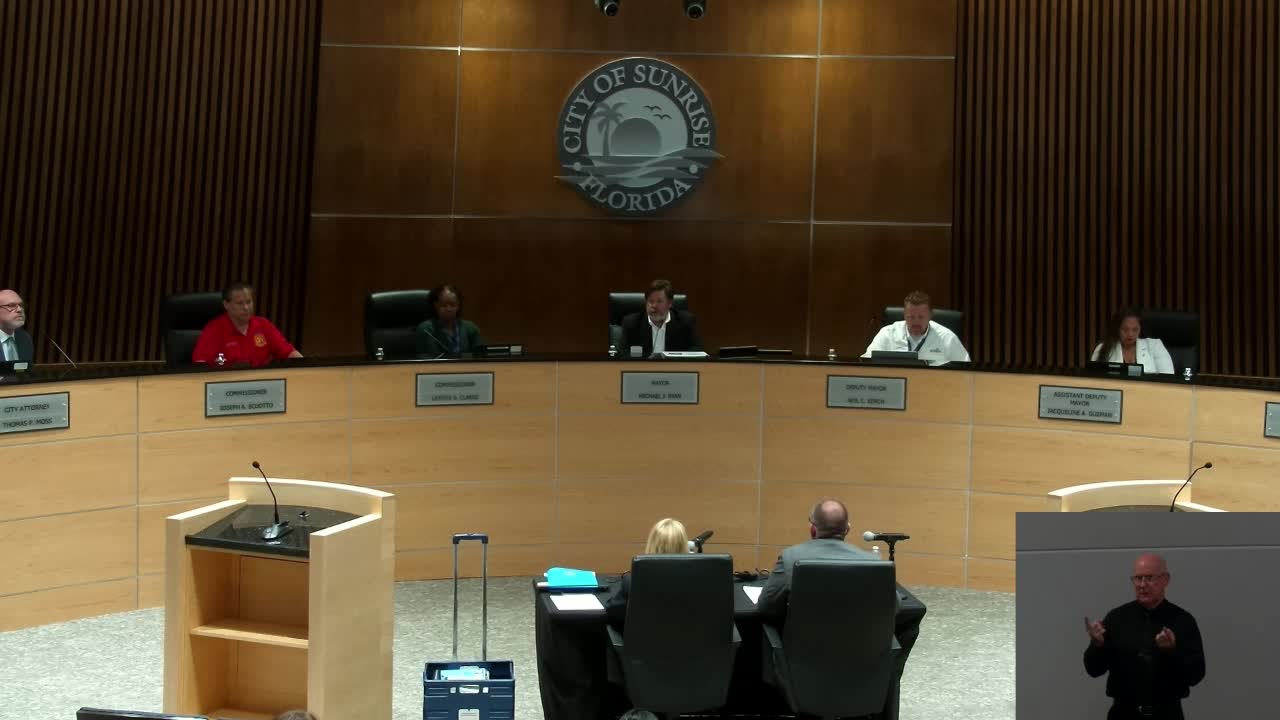 Sunrise adopts tentative millage, approves $596.1 million FY 2025–26 budget