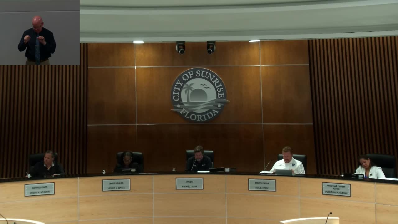 Sunrise approves school‑zone speed camera ordinance after police data showing pervasive speeding