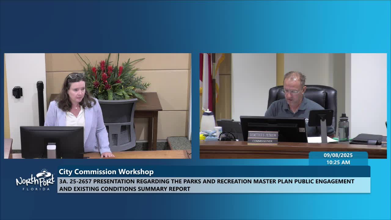 Consultants present parks and recreation master plan visioning to North Port commissioners