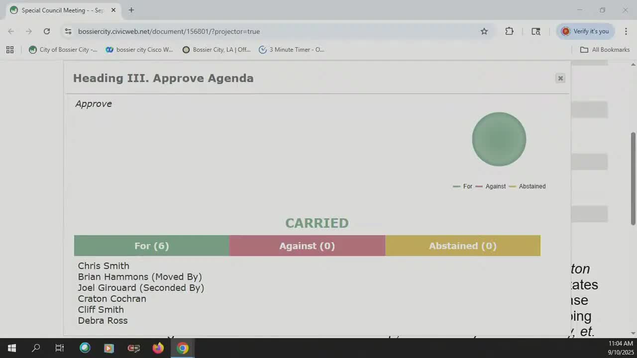 Bossier City Council holds executive session on two federal lawsuits; no action taken