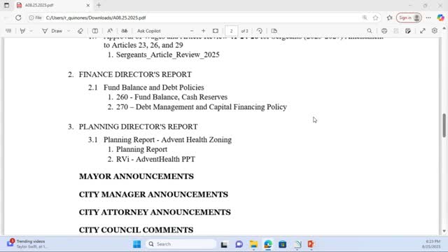 AdventHealth seeks rezoning for 23-acre hospital-support site; council asks staff to consider deed restrictions