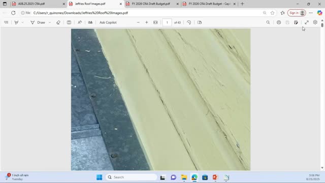 CRA delays Jeffrey House reroof decision pending historic-board review and building inspection