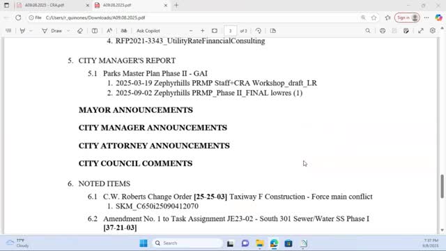 City staff flags Clark's Landing and Murphy submissions to county; council seeks workshop amid water and moratorium concerns