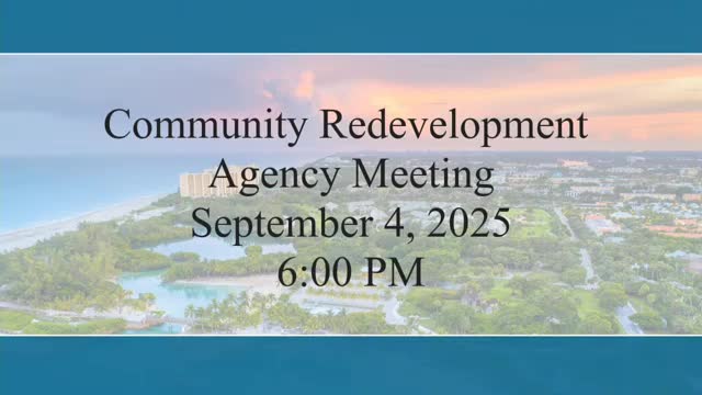 Community Redevelopment Agency adopts FY2026 CRA budget and CIP; funds planned for Riverwalk, living shoreline and Paya Place Park