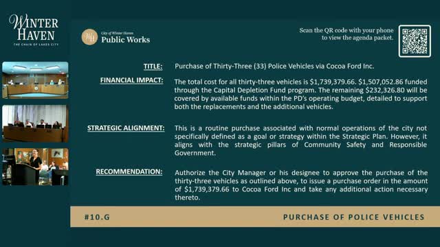 Commission considers mutual aid agreement with City of Tampa to expand law enforcement support and training opportunities