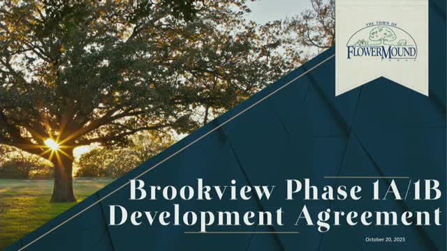 TIRZ Board OKs development agreement for Brookview Phase 1A and 1B