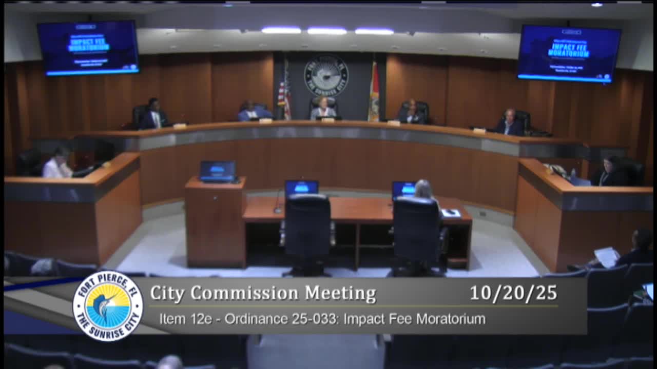 Fort Pierce extends one-year moratorium on city impact fees inside urban infill area to spur infill housing