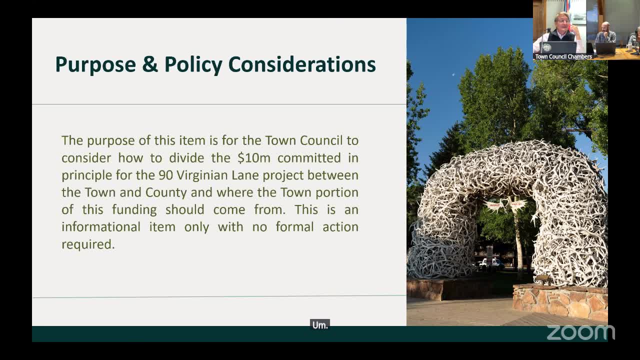 Town staff outlines options for splitting $10M proposed contribution to 90 Virginia Lane housing project