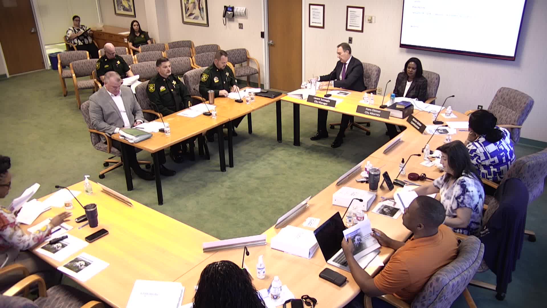 Tamarac staff and Broward Sheriff's Office present proposed five-year policing contract emphasizing patrol visibility, new community deployment team and tighter