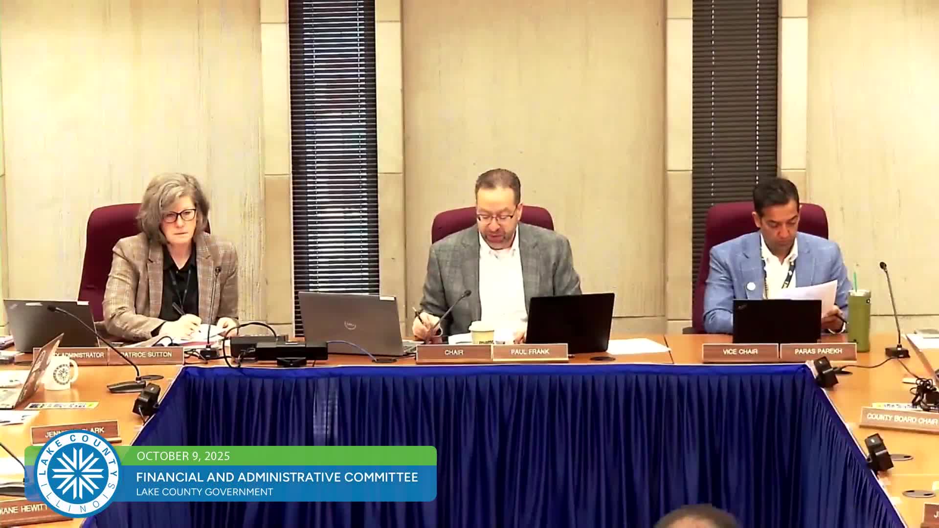 Votes at a glance: Lake County Financial & Administrative Committee actions Oct. 9