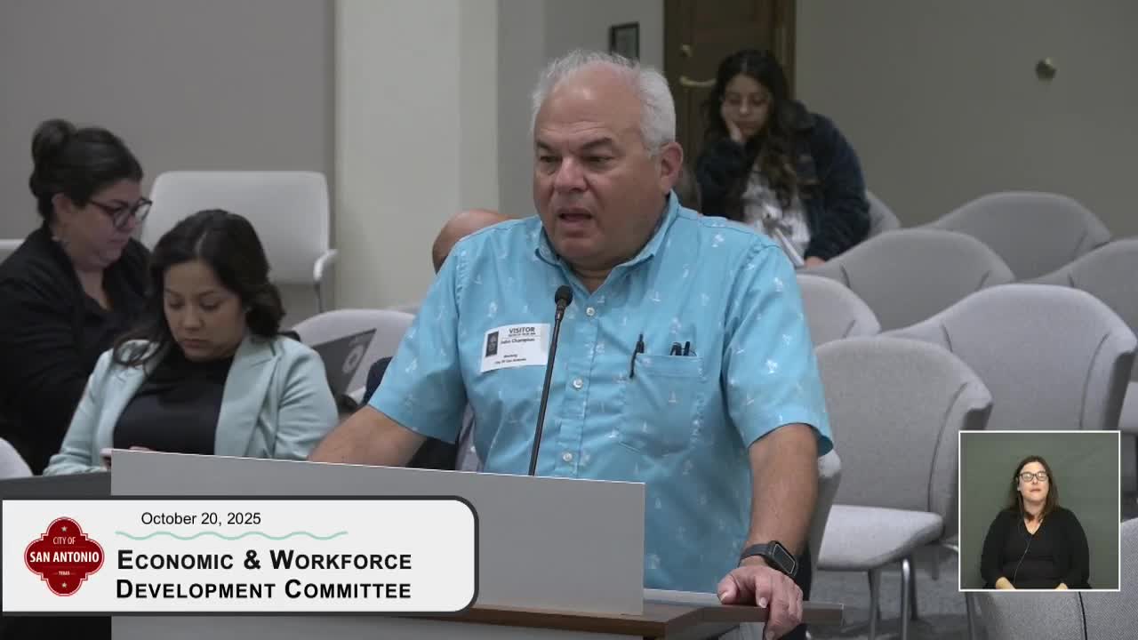 Committee hears update on economic-development strategic framework; members raise concerns about relocations and small-business impacts