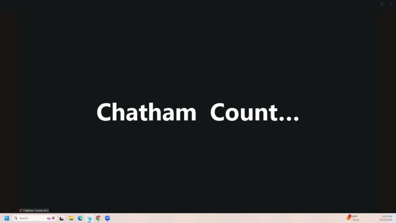 Chatham County updates: ARPA spending progress, Q1 FY26 budget notes; board adopts CPACE participation and accepts $350,000 DEQ energy block grant