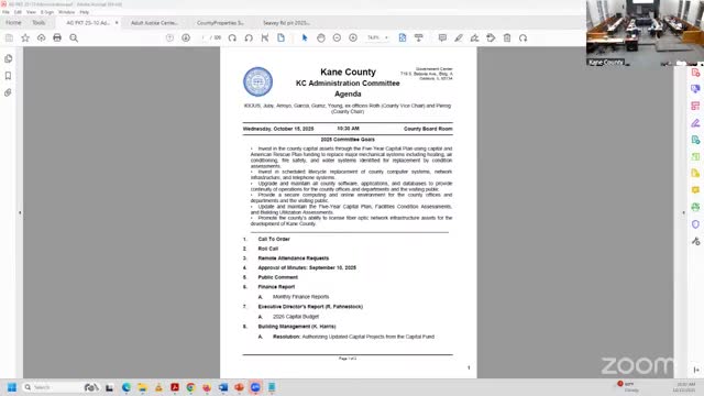 Kane County committee advances $8.9 million 2026 capital budget; five‑year plan flags future shortfalls