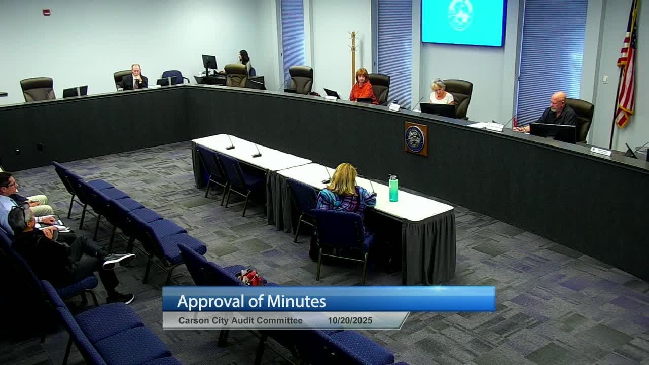 Carson City audit committee accepts credit‑card security report, closes several findings and outlines FY26 audits