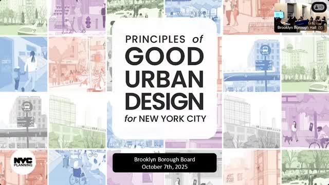 City Planning presents urban design guidebook to Brooklyn Borough Board, urges local input early in project timeline