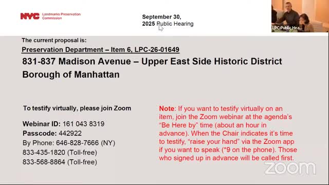 Landmarks hearing on Madison Avenue proposal draws split reaction over scale, rear-yard work