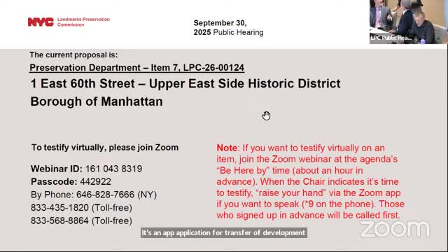 Commission approves maintenance plan for Metropolitan Club to enable transfer of development rights