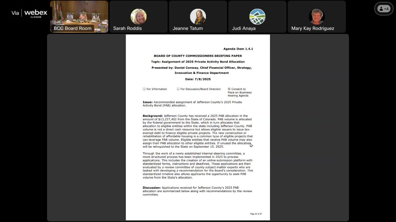 Jefferson County committee recommends $13.2 million in private activity bond allocations for two affordable housing projects