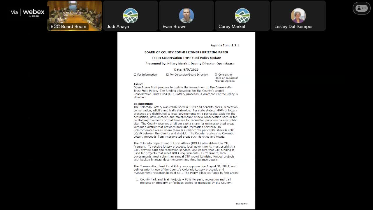 Jefferson County tweaks Conservation Trust Fund allocations, shifting $500,000 toward parks and trails