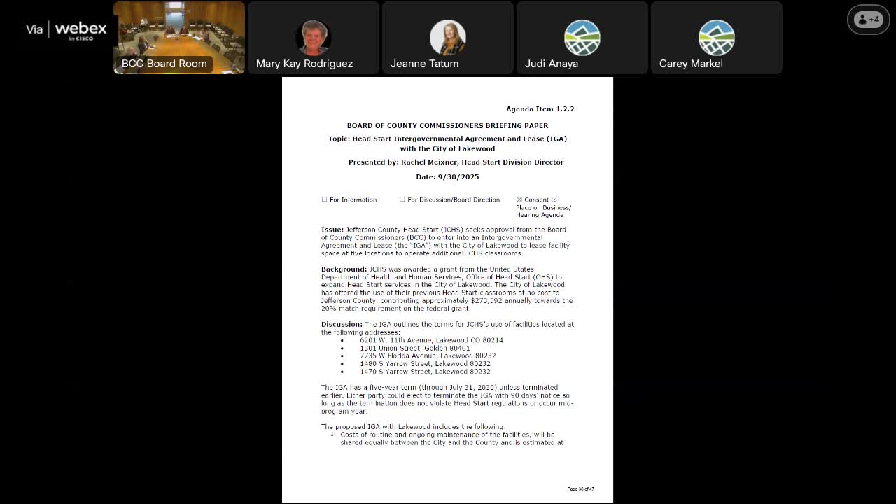 Jefferson County to lease five Lakewood facilities at no cost for expanded Head Start classrooms
