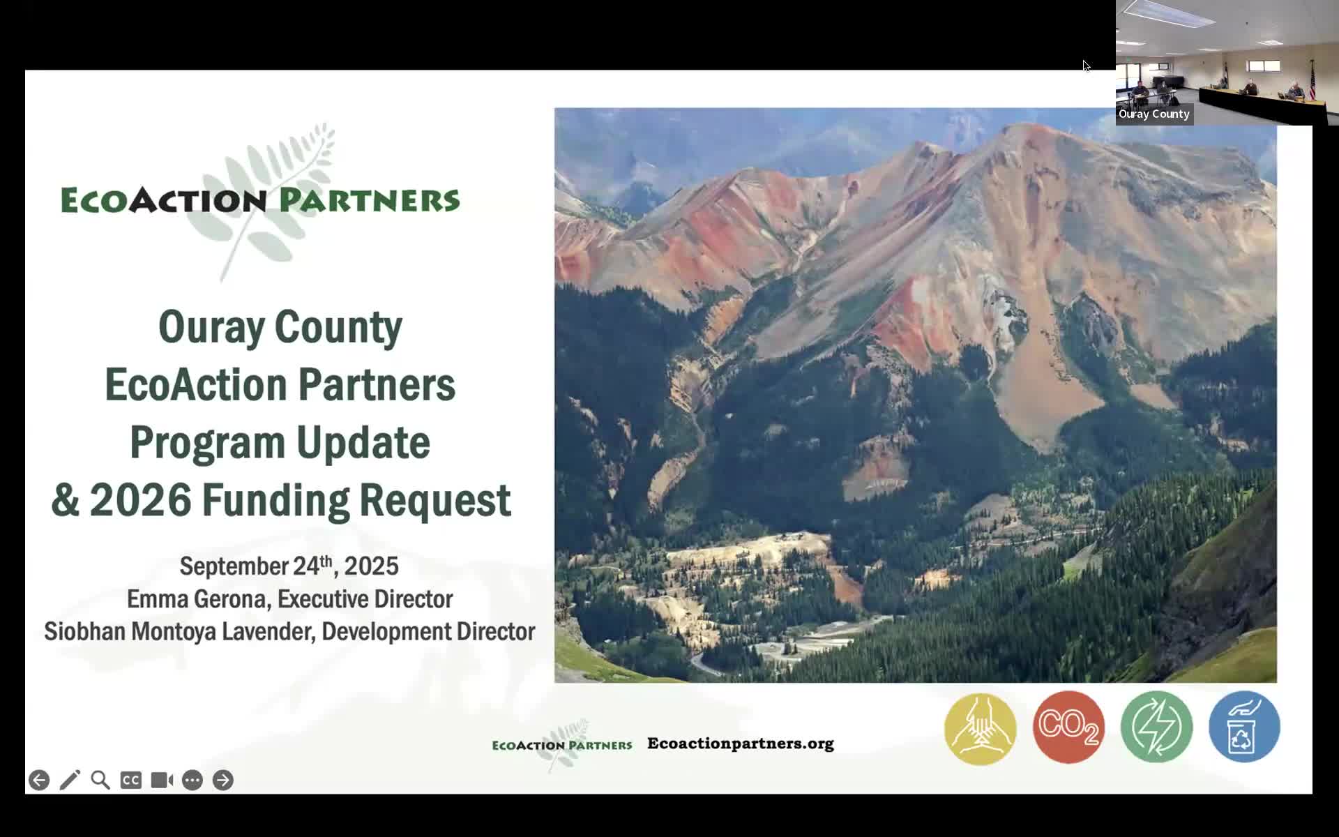 Regional sustainability nonprofit seeks larger, formula‑based fee from Ouray County for 2026 programs