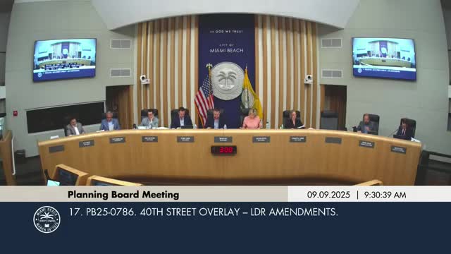 Planning board backs Fortieth Street overlay change to allow dormitories, stand‑alone schools in religious overlay