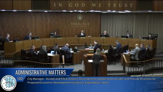 Torrance council accepts economic development update; directs staff to study Friendship events, façade revisions and Olympic-era options