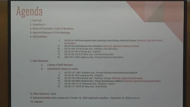 Historic Zoning Commission approves addition at 4718 Florida Avenue, excludes north patio