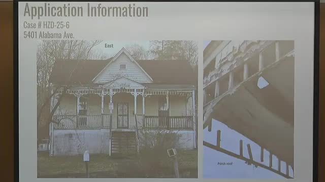 Commission approves reconstruction plan for 5401 Alabama Avenue and ties demolition to building permit