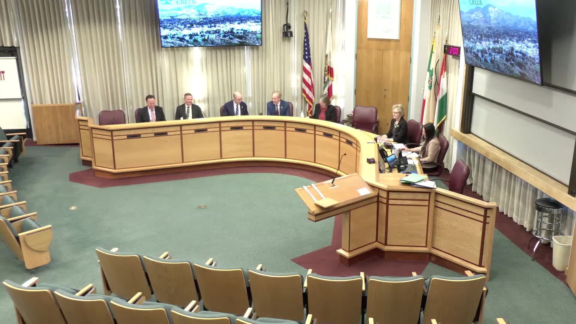Walnut Creek City Council recesses to closed session on lease negotiations for 1540 Marchbanks Drive