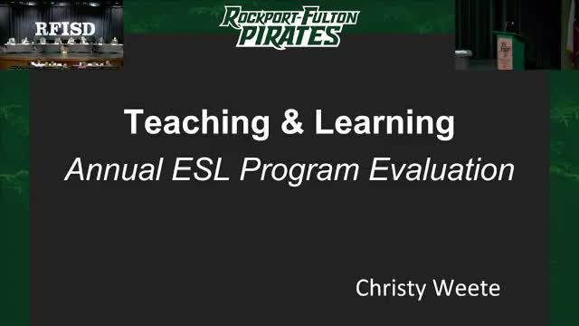 ESL program reports continuing student exits; district expands teacher modules and staff certification efforts