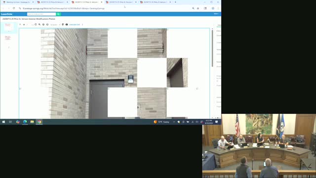 Design Review Board approves slotted-aluminum screening for transformer and fuel tank at 25 Filus Street
