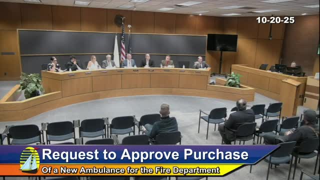 Council approves ambulance purchase, emergency pump-station repair and golf-course parking replacement amid procedural dispute