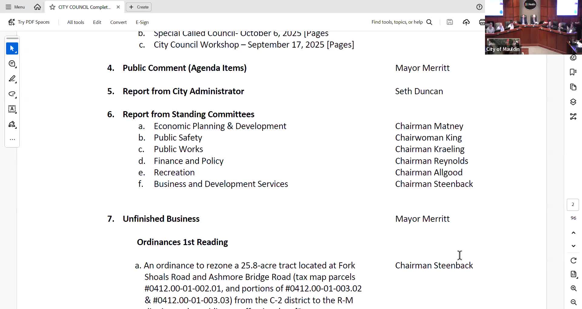 Mauldin council approves first reading for Cottage Green rezoning amid traffic concerns