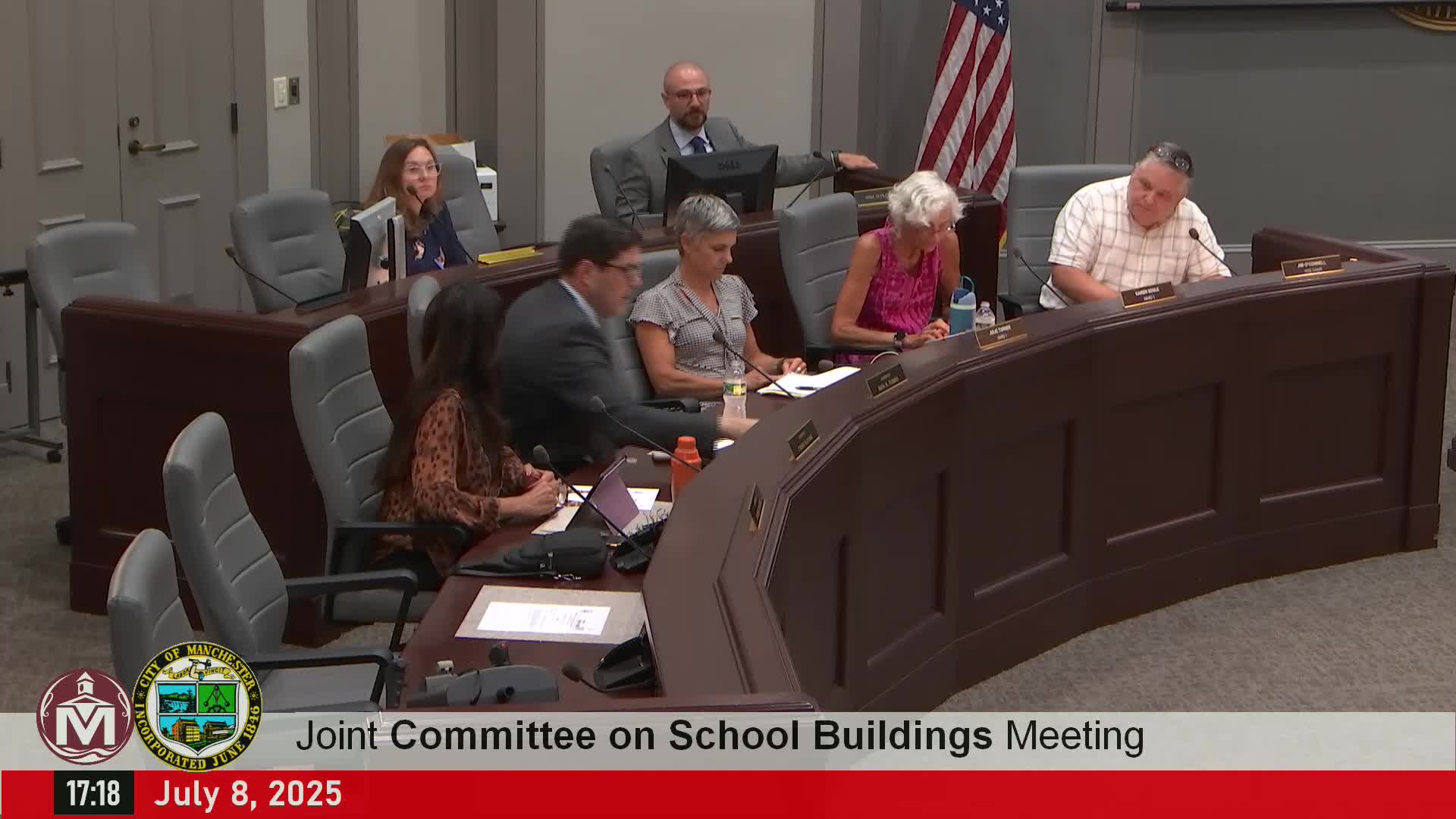 School committee warns $12M state cut would deepen Manchester shortfall; board forms working group and approves monthly financial report