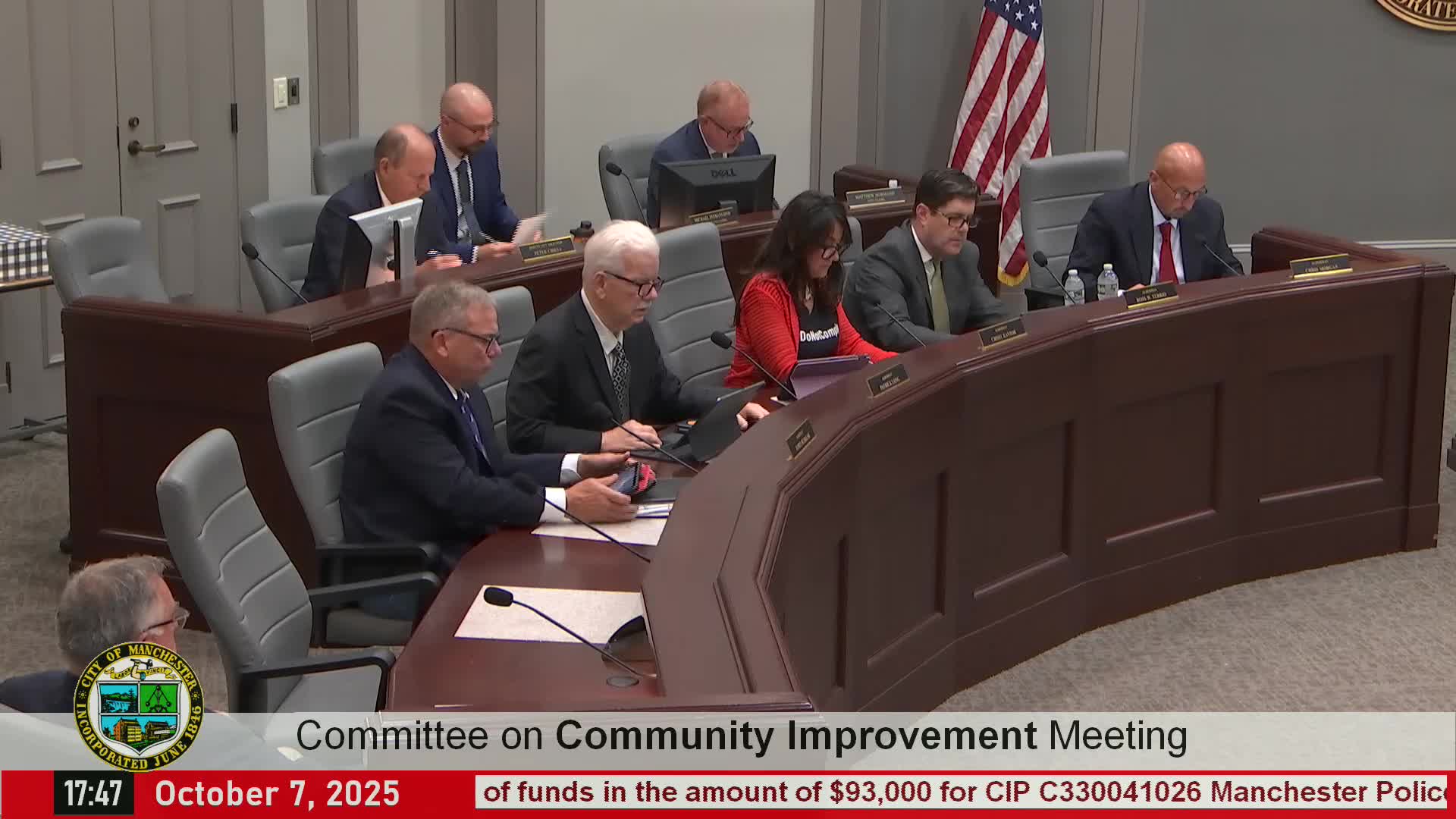 Manchester committee approves a slate of grant acceptances, extensions and park lighting requests