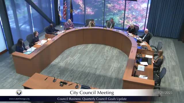 Lake Oswego Council accepts third-quarter goals update; staff outlines wastewater, housing and library timelines