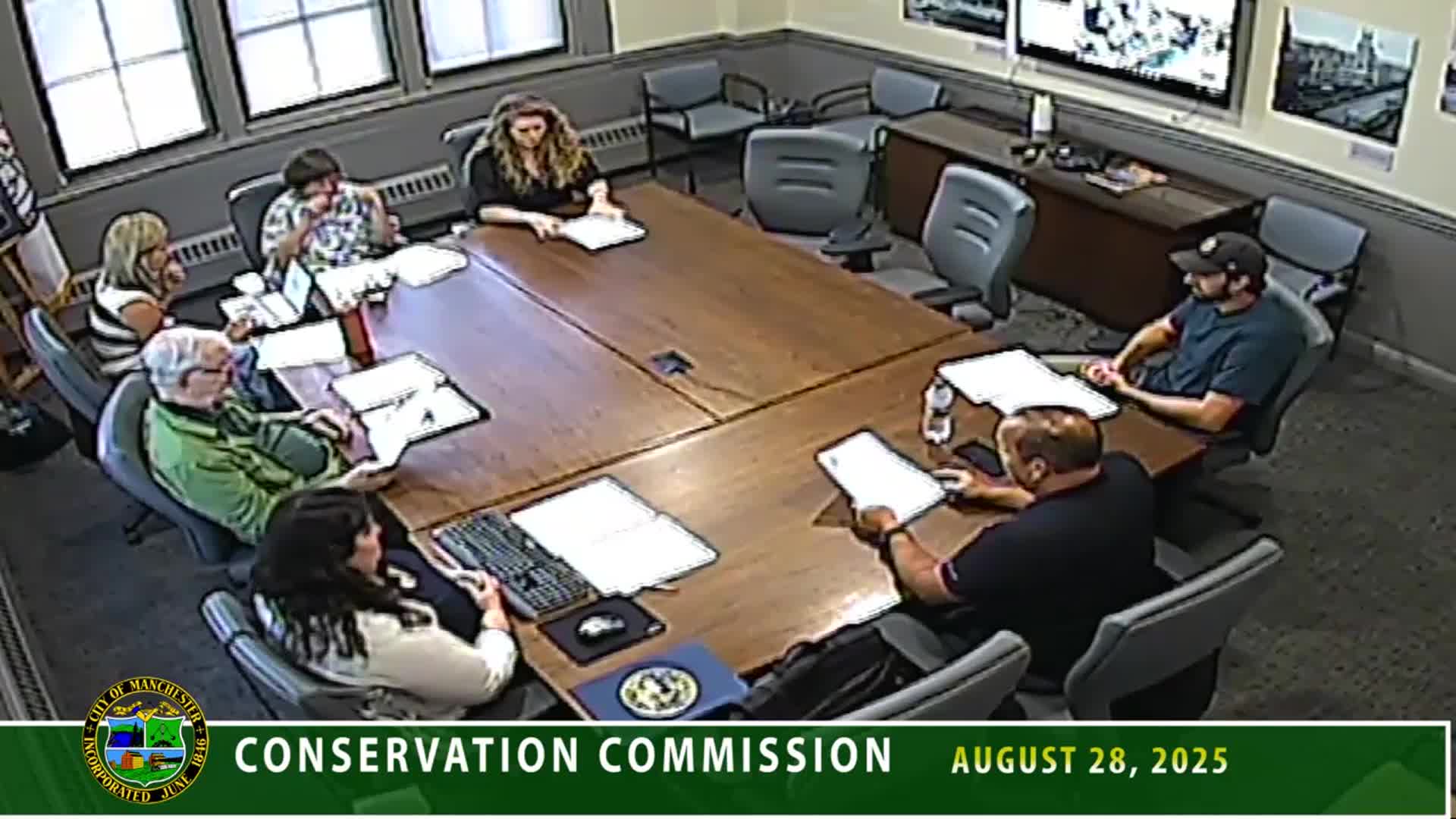 Manchester Conservation Commission recommends ZBA approve gazebo variance at 2990 Broadwell Road with runoff controls