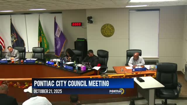 Votes at a glance: Pontiac City Council, Oct. 21 — key motions, contracts and ordinances