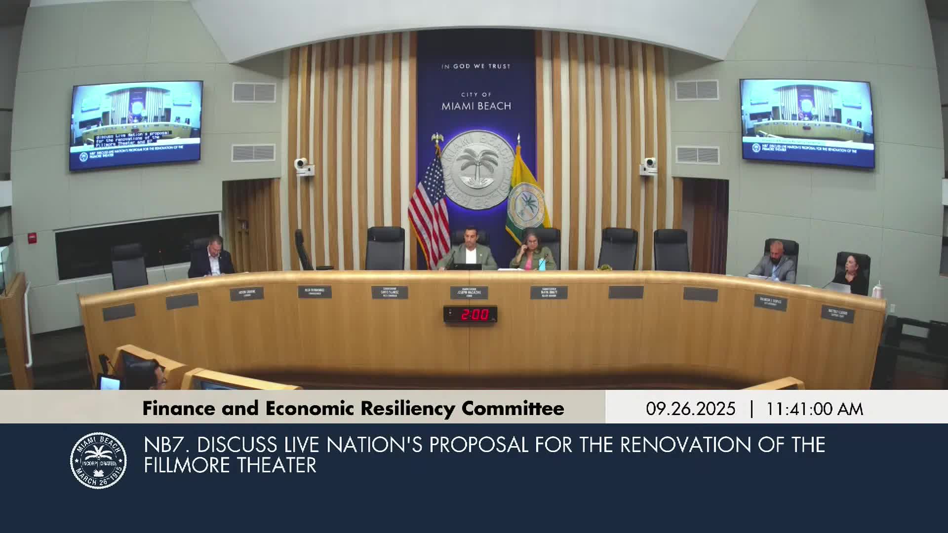 Committee backs negotiations with Live Nation for Fillmore renovation and new management agreement