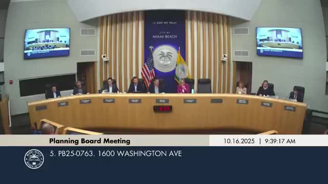 Planning board approves proposed 15-story mixed-use building at 1600 Washington Avenue subject to conditions and dependency on pending zoning amendment