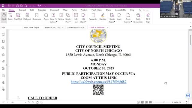 North Chicago holds public hearing on new 750,000‑gallon elevated water tank at Foss Park