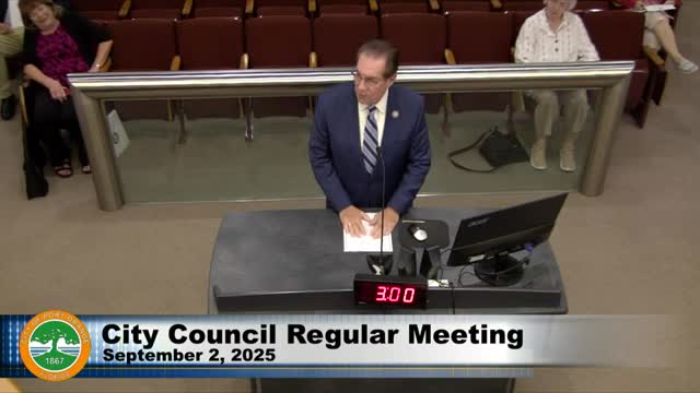 Senator Tom Wright presents state check for stormwater resiliency to Port Orange