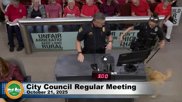 Port Orange honors retiring K-9, proclaims Red Ribbon Week and Manufacturing Month