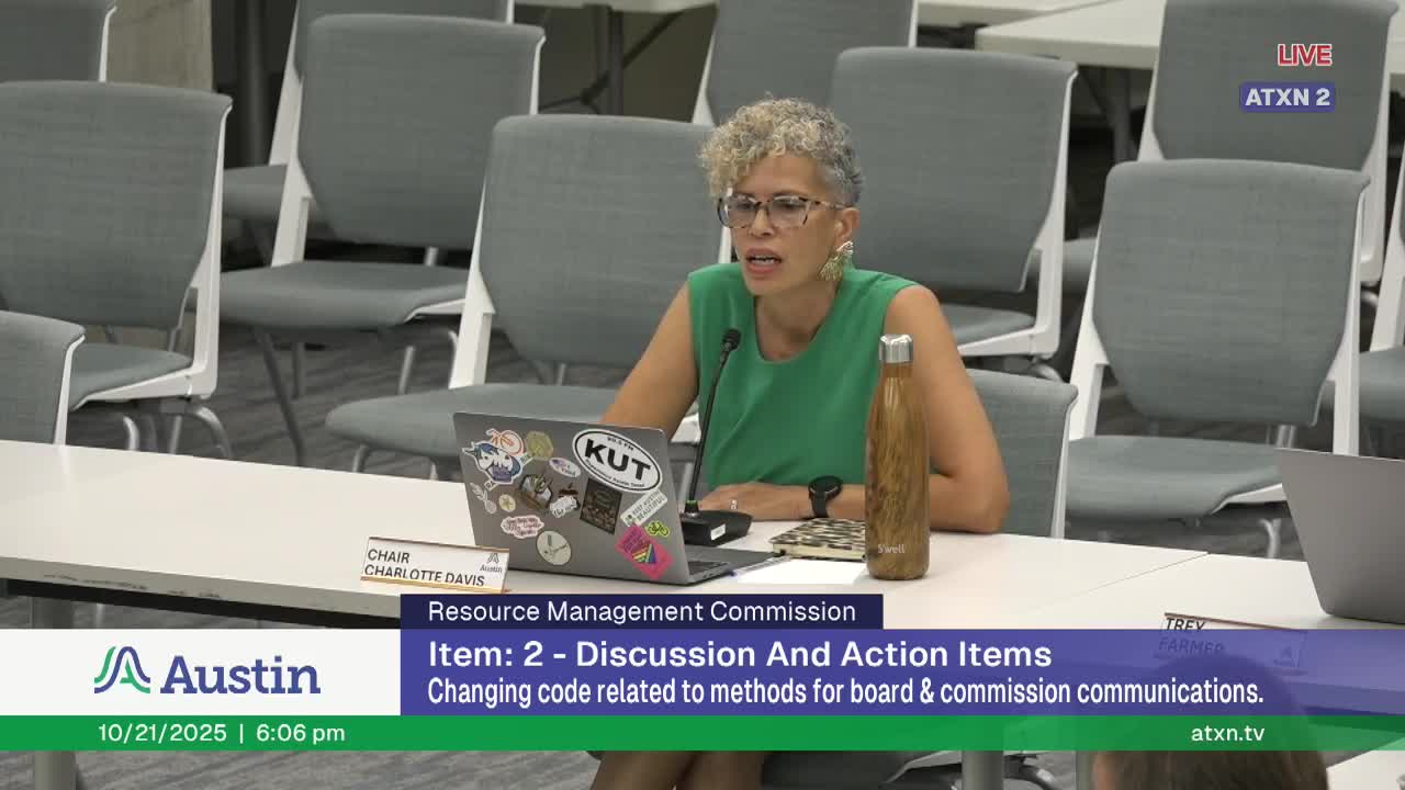 Resource Management Commission recommends opt-in use of personal email for board communications; carries 9-1