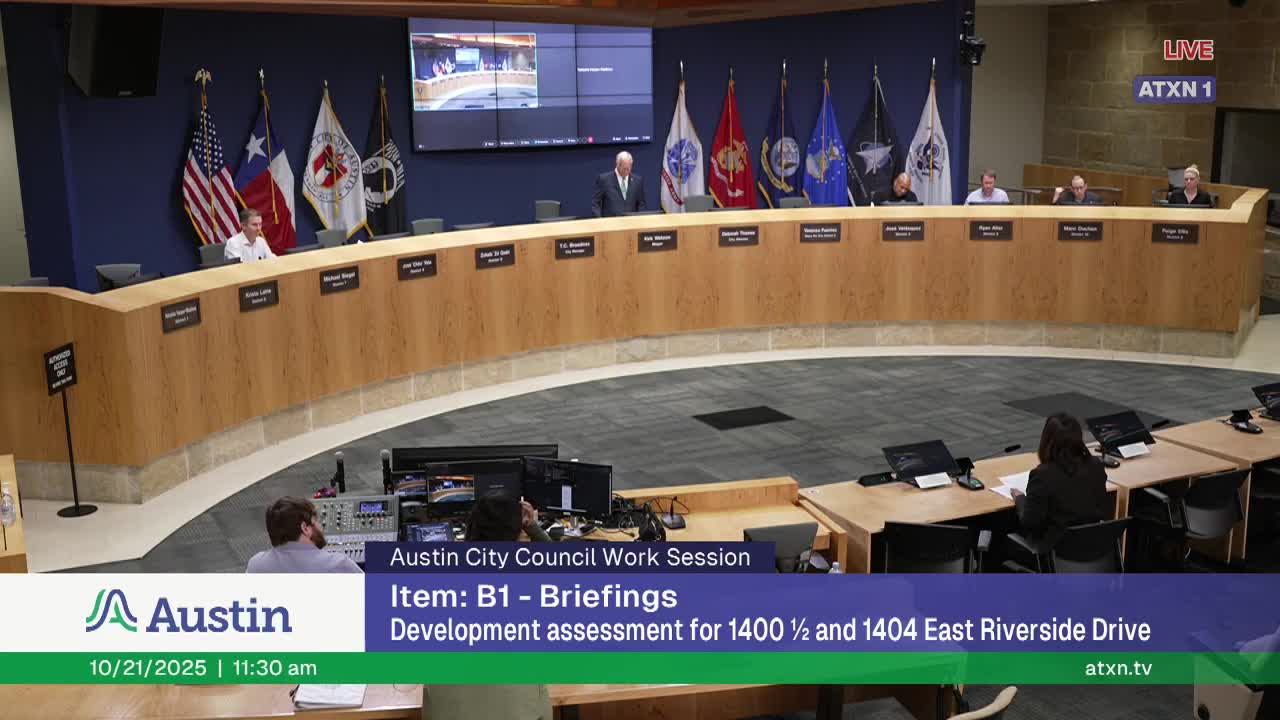 Council briefed on proposed 180-foot PUD at 1400½ and 1404 East Riverside Drive