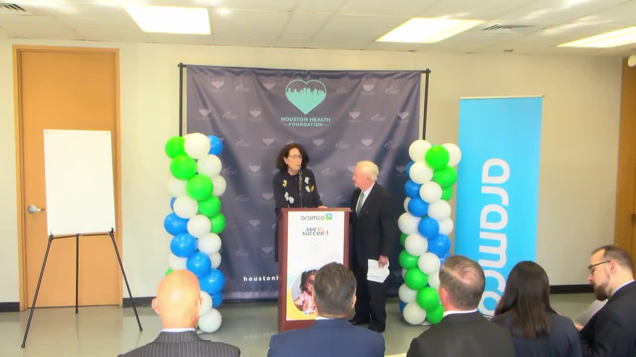Aramco, Houston Health Foundation highlight See to Succeed vision program; 500 books donated