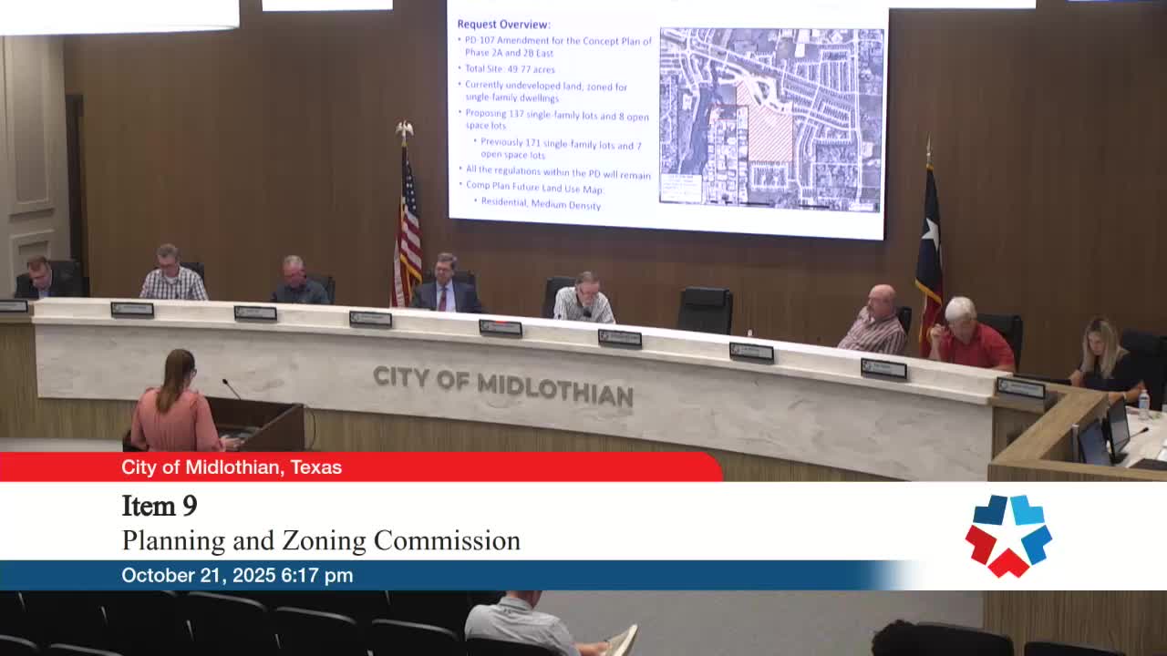 Commission approves Redden Farms Phase 2 amendment after debate over screening wall and drainage