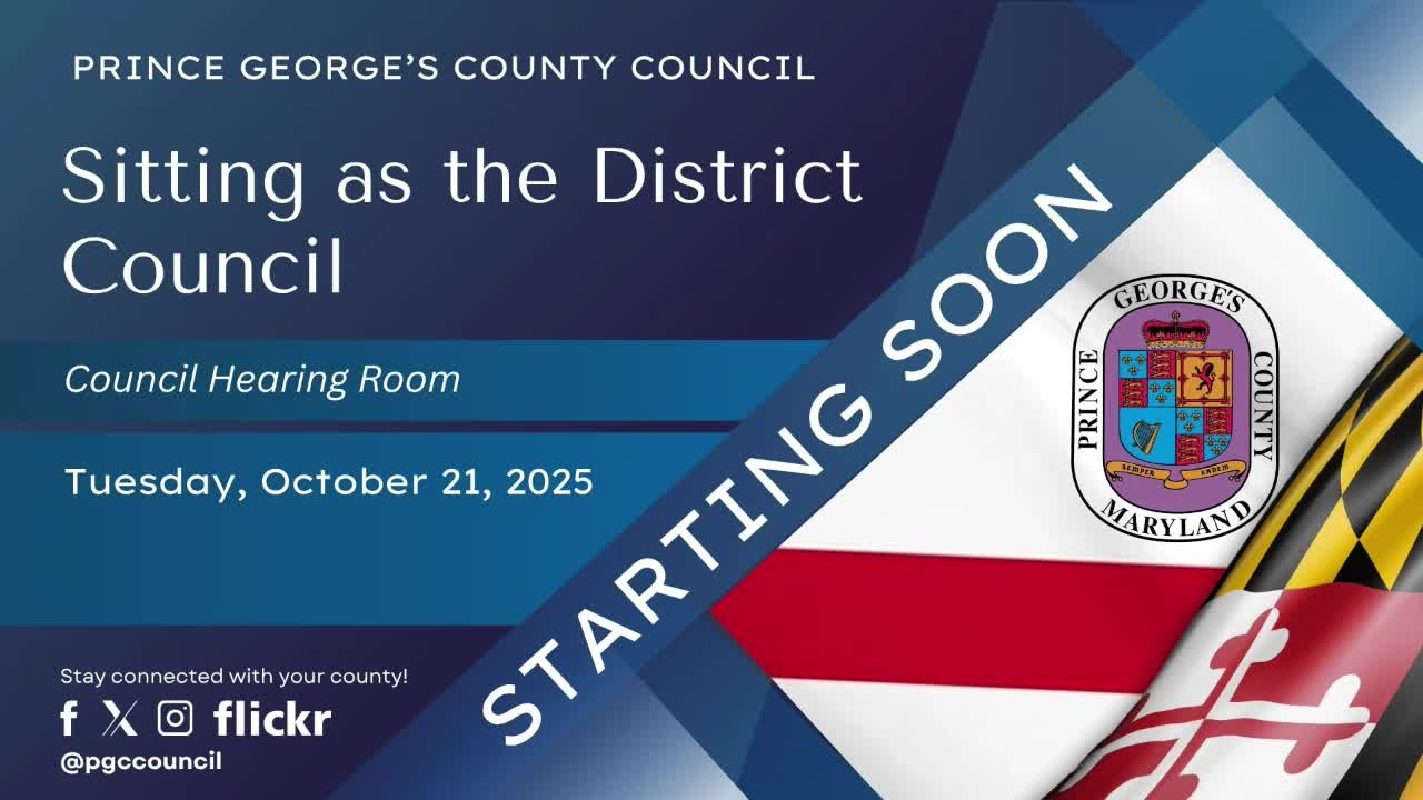 Votes at a glance: Prince George’s County District Council actions on Oct. 21, 2025